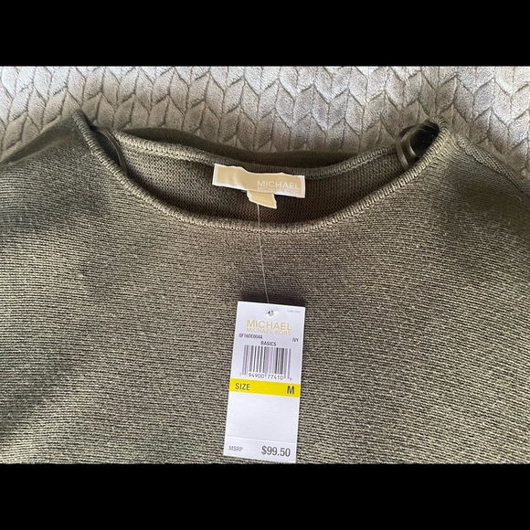 MK pullover green tunic sweater - Picture 5 of 6